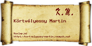 Körtvélyessy Martin névjegykártya