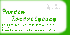 martin kortvelyessy business card