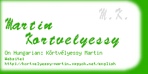 martin kortvelyessy business card